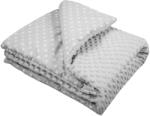 New Baby Pătură pentru copii din Minky cu umplutură New Baby gri 80x102 cm Patura