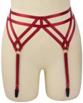 Guilty Toys Portjartier din Benzi Satinate Seductive, Rosu, S-L, Guilty Toys