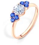 SAVICKI Inel de logodnă Fairytale: aur roz, safir alb - savicki - 6 491,00 RON