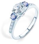 SAVICKI Inel de logodnă Dream: aur alb, safir alb - savicki - 9 929,00 RON
