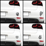 4 Decor Sticker auto - Logo VW personalizat (pachet)