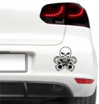 4 Decor Sticker auto - Craniu cu pistoane