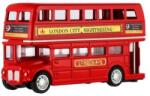 Teddies Busz "London" piros emeletes fém/műanyag 12cm visszahúzható (TD00861215)