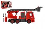 Teddies Autós tűzoltó műanyag 36 cm, vízsugarat fúj, rugós, elemes, hanggal és fénnyel (TD00861738)