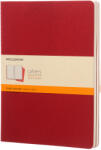 Moleskine Cahier 19x25 cm puhafedeles piros 60 lapos vonalas Jegyzetfüzet (3 db.) (CH121)