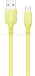 ColorWay Kábel, USB - MicroUSB (soft silicone) 2.4A 1m sárga (CW-CBUM043-Y) (CW-CBUM043-Y)