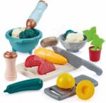 Ecoiffier Set de bucătărie pentru gătit cu mixer manual Vert Azur Écoiffier și tocător 12 accesorii de la 18 luni (ECO1679) Bucatarie copii