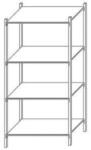 Manorga Arawn fém polcállvány, alapkivitel 200 x 101 x 100 cm, 2 500 kg, 4 polcos, kék