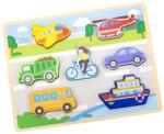 Viga Toys Puzzle în relief Viga Toys - Vehicule (44701) Puzzle