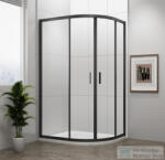 SAPHO POLYSAN EASY LINE BLACK íves zuhanykabin, 1000x800mm, matt fekete profil/transzparent üveg (EL2915B) (EL2915B) - furdoszoba-szaniter