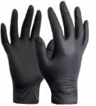  Gumikesztyű nitril púdermentes S 100 db/doboz Maxter fekete (1015S)