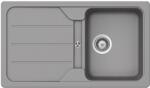 SCHOCK Formhaus D-100 Cristalite Croma 860 x 500 mm gránit mosogatótálca, szifonnal, szürke, beépíthető (6426282105747)
