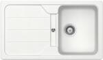 SCHOCK Formhaus D-100 Cristalite Alpina 860 x 500 mm gránit mosogatótálca, szifonnal, fehér, beépíthető (6426282101213)