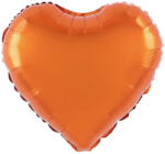 PartyPal Fólia lufi, 18"/45cm, szív, narancssárga