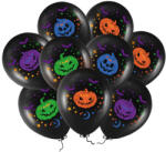 PartyPal Lufi, fekete, halloween tök mintákkal 9 db