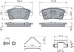 Bosch fékbetétkészlet, tárcsafék BOSCH 0 986 460 141 (0 986 460 141)