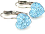 HÉRA SZÍV KAPCSOS fülbevaló - 10 mm (aquamarine) (2023062714)