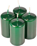  Adventi henger gyertya készlet, 7 x 4cm - Lakk sötétzöld (FPL-58)