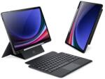 Dux Ducis DK bluetooth billentyűzet + touch pad (asztali tartó, QWERTY, ceruza tartó) FEKETE Samsung Galaxy Tab S9 LTE (SM-X716), Galaxy Tab S9 WIFI (SM-X710) (GP-154698)