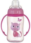 Canpol babies Преходна чаша със силиконов накрайник Canpol - 320 ml, Розова (56/512_pin)