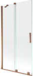 Mexen Velar 2 szárnyas kádparaván mozgatható 100 x 150 cm, Átlátszó, Rózsaszín-arany - 896-100-000-01-60 (896-100-000-01-60)