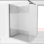 Mexen Kioto zuhanyfal 120 x 200 cm, Átlátszó/Savmart 8 mm, Fekete - 800-120-101-70-35 (800-120-101-70-35)