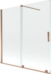 Mexen Velar 2 szárnyas kádparaván mozgatható 160 x 150 cm, Átlátszó, Rózsaszín-arany - 896-160-000-01-60 (896-160-000-01-60)