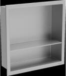 Mexen X-Wall-R fürdőszoba süllyesztett polc kerettel és polccal 30 x 30 cm, inox - 1910303010S (1910303010S)