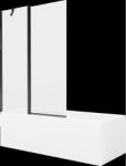 Mexen Cubik téglalap alakú kád 150 x 70 cm burkolattal és 1 szárnyú paravánnal 120 cm, átlátszó, fekete - 550315070X9412117000 (550315070X9412117000)