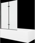 Mexen Vega téglalap alakú kád 170 x 70 cm burkolattal és 2-szárnyú paravánnal 120 cm, áttetsző, fekete - 550117070X9212027000 (550117070X9212027000)