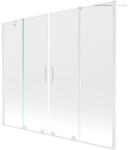 Mexen Velar Duo 2 szárnyas kádparaván mozgatható 200 x 150 cm, Átlátszó, Fehér - 896-200-000-02-20 (896-200-000-02-20)