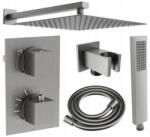 Mexen Cube DR02 beépíthető zuhany szett z fejzuhany 30 cm, Sötétszürke - 77502DR0230-66 (77502DR0230-66)