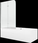Mexen Cube téglalap alakú kád 170 x 80 cm burkolattal és 2-szárnyú paravánnal 100 cm, átlátszó, króm - 550517080X9010020100 (550517080X9010020100)