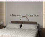 4 Decor Sticker I love Him and Her - beestick-deco - 62,00 RON