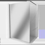 Mexen Kioto zuhanyfal 90 x 200 cm, Tükör 8 mm, Fekete - 800-090-101-70-50 (800-090-101-70-50)