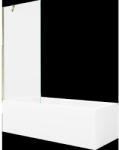 Mexen Cubik 170 x 70 cm téglalap alakú kád burkolattal és 1 szárnyas kádparavánnal 80 cm, Átlátszó, arany - 550317070X9508000050 (550317070X9508000050)