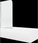 Mexen Vega téglalap alakú kád 180 x 80 cm burkolattal és 1-szárnyú paravánnal 70 cm, átlátszó, króm - 550118080X9007010100 (550118080X9007010100)