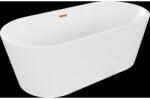 Mexen Luna szabadon álló kád 170 x 80 cm, fehér, rózsaarany lefolyó - 52031708000-60 (52031708000-60)