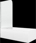 Mexen Cubik téglalap alakú kád 150 x 70 cm és burkolattal és 1 szárnyas kádparavánnal 70 cm, Átlátszó, Króm - 550315070X90070101 (550315070X9007010100)