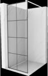 Mexen Kioto zuhanyfal 70 x 200 cm, Átlátszó/Fekete minta 8 mm, Fehér - 800-070-101-20-77 (800-070-101-20-77)