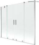 Mexen Velar Duo 2 szárnyas kádparaván mozgatható 200 x 150 cm, Átlátszó, Króm - 896-200-000-02-01 (896-200-000-02-01)
