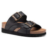 Scholl MOLDAVA WEDGE AD fekete női bőr papucs 44, 45