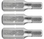 Fortum behajtóhegy Hex 3db S2 acél 4x25mm (4741505)
