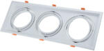 OPTONICA fehér AR111 tripla spot lámpa keret beépíthető négyzet alakú billenthető 45º 5085 (OT5085) - optonica