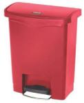 Rubbermaid Front Step műanyag szemetes kosár, 30 l térfogat, piros