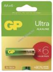 GP Batteries Ultra alkáli, AA, mignon, ceruza elem 6db/csomag - A készlet erejéig!