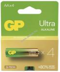 GP Batteries ultra alkáli, AA, mignon, ceruza elem 4db/csomag - Kiárusítás!