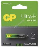 GP Batteries Ultra Plus alkáli elem, LR03, mikro, AAA 2db/csomag - A készlet erejéig!