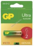GP Batteries Ultra alkáli, AA, mignon, ceruza elem 6+2db/csomag - Kiárusítás!