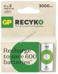 GP Batteries ReCyko Ni-MH akku HR14 bébi akku (C), 3000mAh 2db/csomag - Kiárusítás!